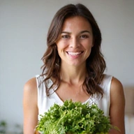 Frau isst gesunden Salat